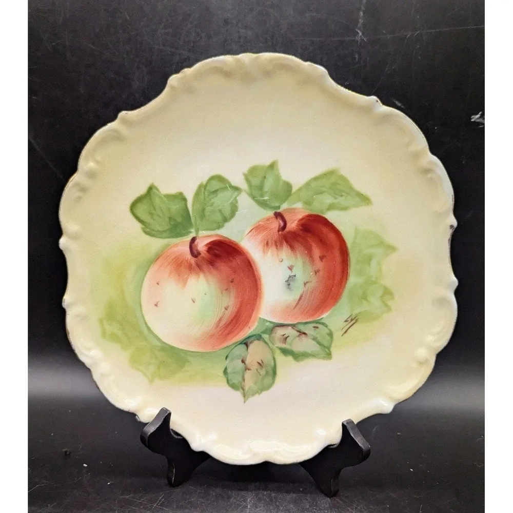 Lovely Antique Limoges LDBC Flambeau France Wall Plate Signed Hand Painted c1890